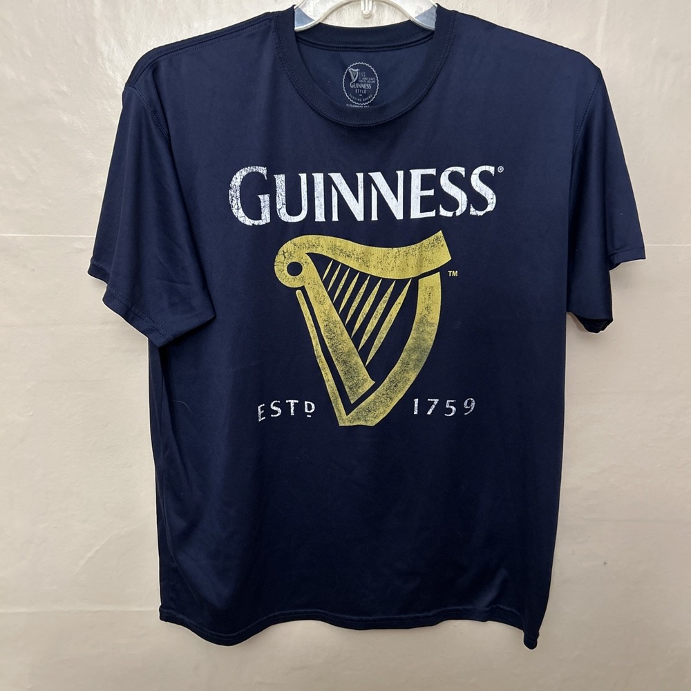 Guinness Large Navy Blue T Shirt Top‎